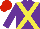 Silk - Purple, yellow crossbelts, red cap