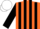 Silk - Orange, Black stripes, Black sleeves, White cap
