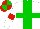 Silk - white, red and green hoop, green stripe, red armbands, red and green quartered cap