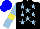 Silk - Black, light blue stars, sleeves, yellow armlets, blue cap