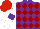 Silk - Purple, cherry diamonds, white sleeves, purple armlets, red cap