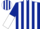 Silk - Dark Blue and White stripes, halved sleeves
