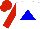 Silk - White, blue triangle, red sleeves, red cap