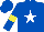 Silk - royal blue, white star, yellow armlet