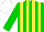 Silk - green and yellow stripes, white cap