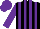 Silk - Black with purple stripes, purple sleeves, purple cap