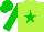 Silk - Lime, green star, green sleeves and cap