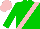 Silk - green, pink sash, pink cap