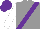 Silk - Grey, purple sash, white sleeves, purple cap