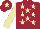 Silk - Maroon, beige stars, beige sleeves, beige star on cap