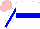 Silk - White, blue hoop, blue stripe on white sleeves, pink cap