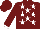 Silk - Burgundy, white stars, white cuffs on sleeves