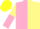 Silk - Pink and Primrose (halved), sleeves reversed, Yellow cap