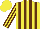 Silk - Yellow, brown stripes on body and sleeves, yellow cap