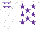 Silk - White, purple stars, white cap, purple stars