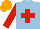 Silk - Light blue, red cross, red sleeves, orange cap