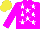 Silk - Magenta, white stars, yellow cap