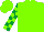 Silk - Neon green, black dragon, neon green and emerald green blocks on sleeves, neon green cap