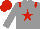 Silk - grey, red star, red epaulets, red cap