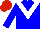 Silk - Blue, white chevron, red cap