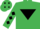 Silk - EMERALD GREEN, black inverted triangle, black diamonds on sleeves, emerald green cap, black diamonds