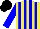 Silk - Yellow, blue stripes, blue sleeves, black cap