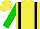 Silk - Yellow, black braces, green sleeves, yellow cap