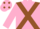 Silk - Pink, Brown cross belts and spots on cap