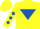 Silk - Yellow, Royal Blue inverted triangle, Yellow sleeves, Royal Blue diamonds