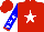 Silk - Red, white star, blue sleeves, white stars, red cuffs