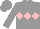 Silk - Grey, pink triple diamond