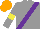 Silk - Grey, purple sash, yellow armlets, orange cap