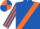 Silk - Royal Blue, Orange sash, striped sleeves, quartered cap