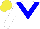 Silk - White, blue chevron, yellow cap