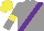 Silk - Grey, purple sash, yellow armlets, yellow cap