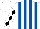 Silk - White and royal blue stripes, white sleeves, black diamonds