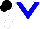 Silk - White, blue chevron, black cap