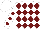 Silk - White, burgundy diamonds, burgundy spots on sleeves