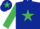 Silk - Dark Blue, Emerald Green star, sleeves and star on cap