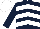 Silk - Dark blue, white chevrons, white cap