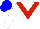 Silk - White, red chevron, blue cap