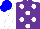 Silk - Purple, white spots and sleeve, blue cap