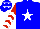 Silk - Blue, white star, red sleeves, white chevrons, blue cap, white stars