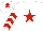 Silk - WHITE, red star, white sleeves, red chevrons, white cap, red star