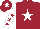 Silk - Garnet body, white star, white arms, garnet stars, garnet cap, white star