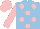 Silk - light blue, pink spots, pink sleeves, pink cap