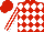 Silk - Red with white diamonds, white stripes on sleeves