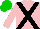 Silk - Pink, black crossbelts, green cap