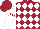 Silk - Maroon and white diamonds, white sleeves, maroon diamond hoop