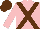 Silk - Pink, brown cross sashes,brown cap